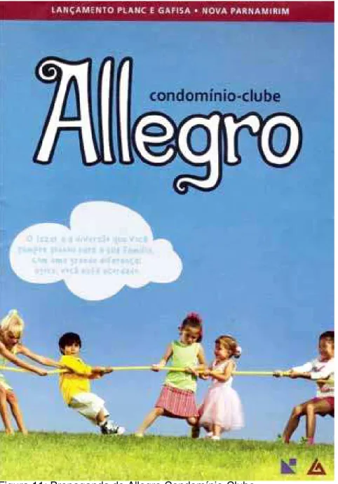 Figura 11: Propaganda do Allegro Condomínio-Clube  Fonte: Panfleto publicitário 