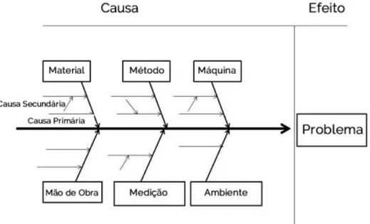 Figura 2 - Modelo do diagrama de causa e efeito 