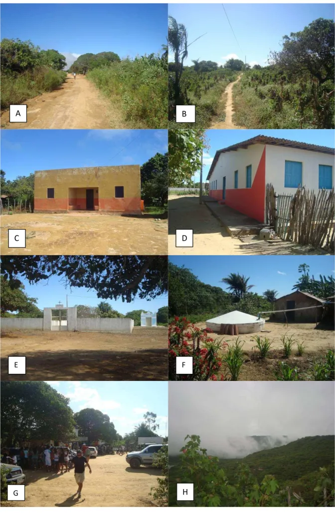 Figura 7: Paisagem e infraestrutura da comunidade rural habitante do platô do Complexo Serrano João do Vale
