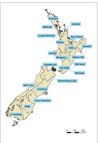 Figure 3 - District Health Boards in New Zealand 