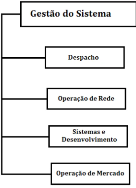 Figura 2.1: Setores do Operador da Rede de Transporte, enquanto Gestor Global do Sistema [9].