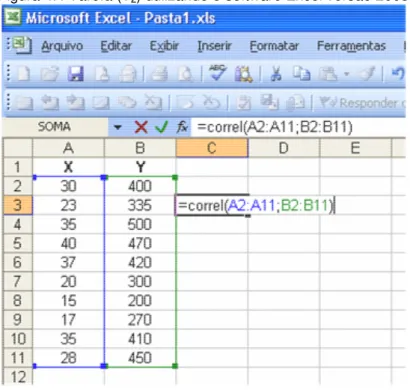 Figura 4.4 Tarefa (T 2 ) utilizando o software Excel versão 2003