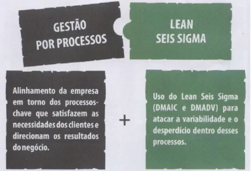 Figura 2: Gestão por Processo e Lean Seis Sigma: uma combinação poderosa  Fonte: Werkema, 2008