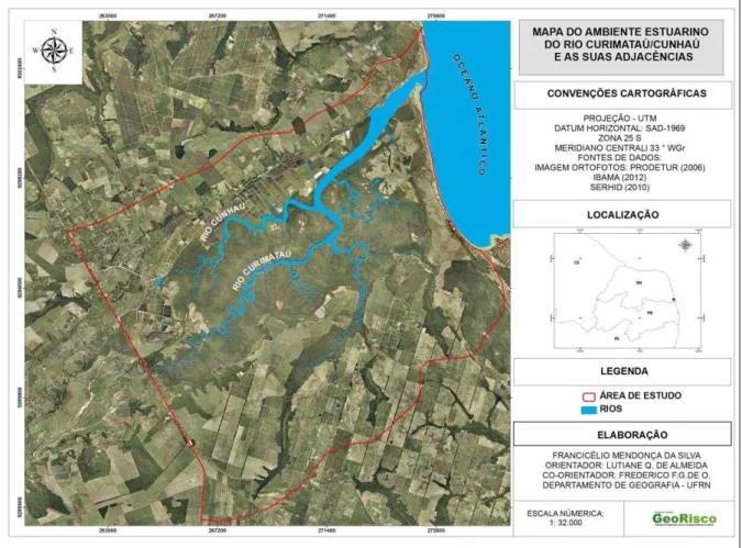 Figura 2: Mapa de localização geográfica da área de estudo.   Fonte: Francicélio Mendonça da Silva, 2012