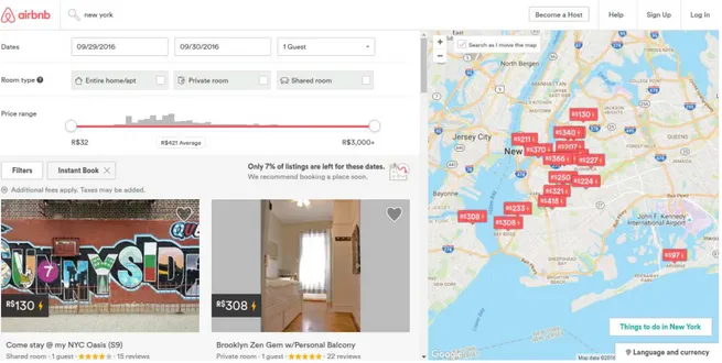 Figure 4.1: Airbnb’s search tool.