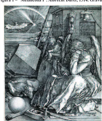 Figura 1 – “Melancolia I”. Albrecht Dürer, 1514. Gravura.
