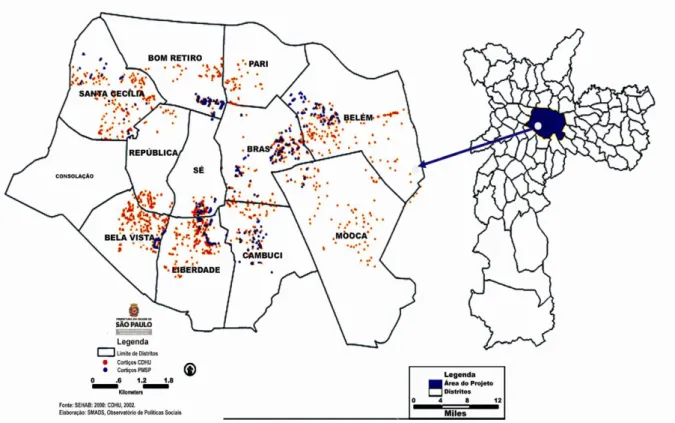 Figura 1: Dados Censitários sobre os Cortiços da Região Central 8   