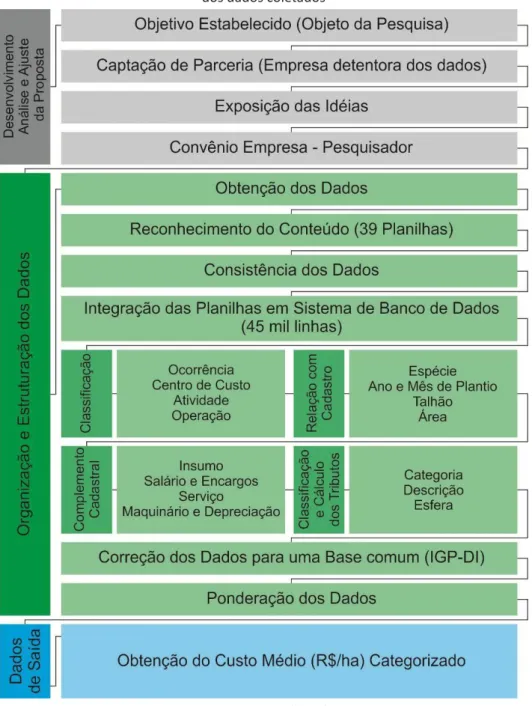 Figura 2 - Organograma do sistema de desenvolvimento, organização e estruturação  dos dados coletados 