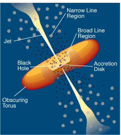 Fig. 4: Schematic of an AGN by C.M. Urry and P. Padovani.