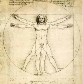Figura 1: O Homem Vitruviano. Desenho de Leonardo da Vinci (1452-1519). Fonte: 