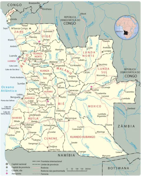 Figura 2 – ANGOLA – Mapa Político-Administrativo Atual 