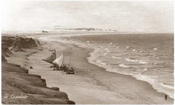 Figura 4 - Vista histórica da praia entre Canoa Quebrada e Estevão 