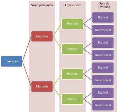 Figura  2.3 - Classificação da inovação considerada para a dissertação  Fonte: Elaboração própria