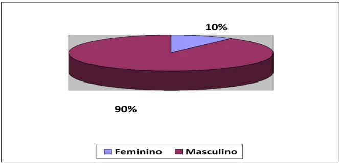 Gráfico 1- Representação gráfica quanto ao sexo.                                                                          