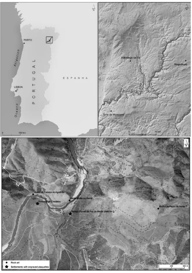 Figure 1. Localization of the archaeological sites   mentioned in the text, in the Sabor Valley and  