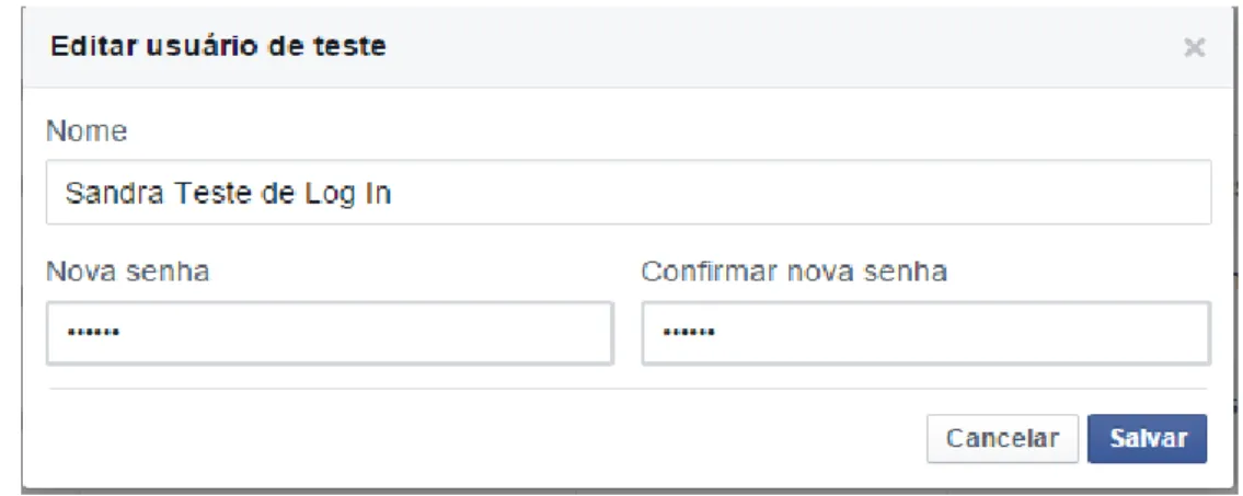 Figura 6 – Evidência de Log in com um Usuário de Teste. 