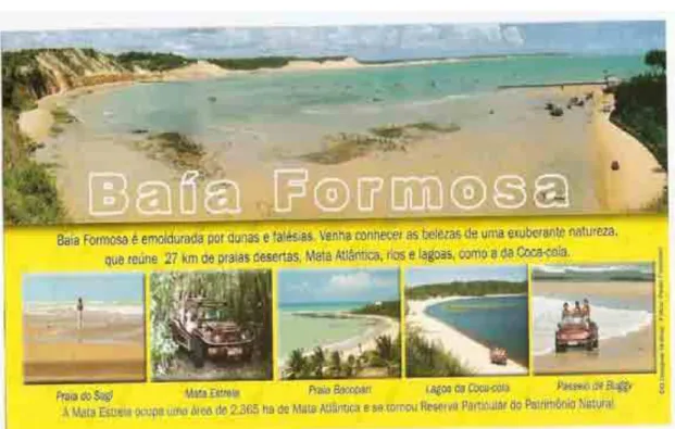 FIGURA 6  – Panfleto dos atrativos de Baía Formosa. Fonte: Chalemar Pousada e Restaurante