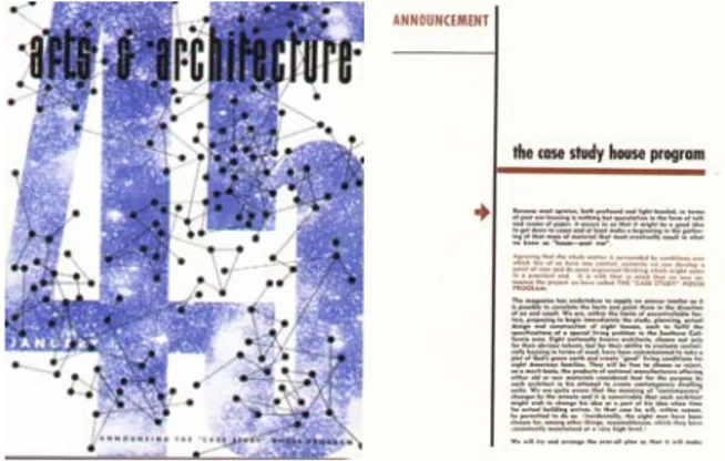 Figura 59 – Capa da revista Arts and Architecture, correspondente à apresentação do “Case Study House Program”,  Edição de Janeiro de 1945