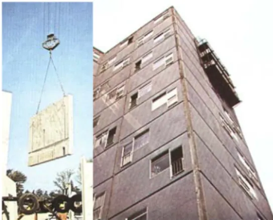 Figura 66 – Aplicação de painéis leves de alumínio para revestimento exterior de edifício de habitação colectiva