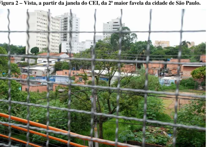 Figura 2 – Vista, a partir da janela do CEI, da 2ª maior favela da cidade de São Paulo