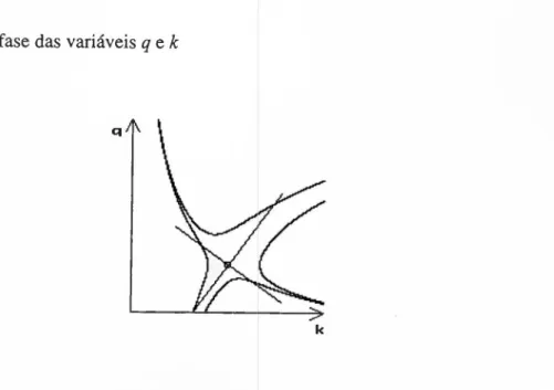 Fig. 1. Plano de fase das variáveis q e k mlkjihgfedcbaZYXWVUTSRQPONMLKJIHGFEDCBA