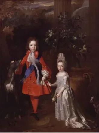 Figura 1 - James Francis Edward e sua irmã Louisa Maria Teresa de Nicolas de Largillière, 1695