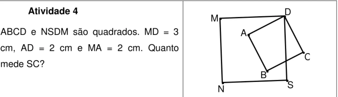 Figura 1 - Formulação da segunda atividade  Fonte: Texto de apoio de Tópicos de Geometria 