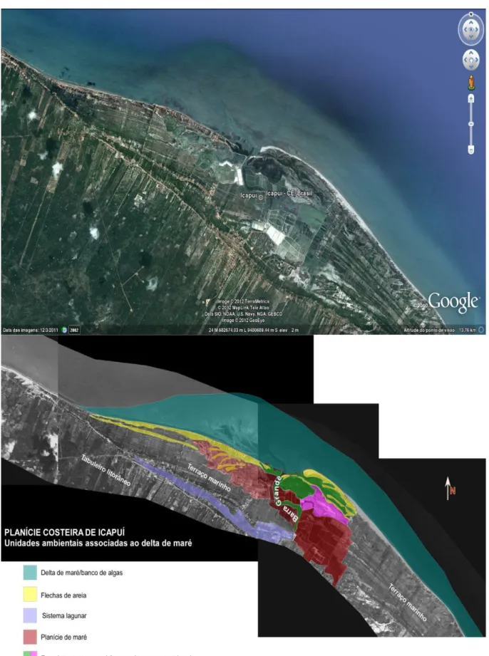 FIGURA 05: Imagem de satélite do município de Icapuí, na área de abrangência do Delta de Maré