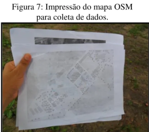 Figura 7: Impressão do mapa OSM        para coleta de dados. 