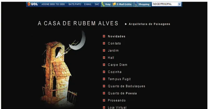 Figura 2 – Homepage de Rubem Alves. 