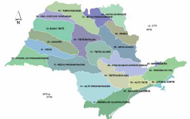 Figura 3 – Unidades Hidrográficas de Gerenciamento de Recursos Hídricos   2.2.3 A distribuição de Água no Brasil 