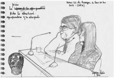 Figura 6  – Eugenia Bekeris e María Paula Doberti. Série “Dibujos urgentes”,  2010/14