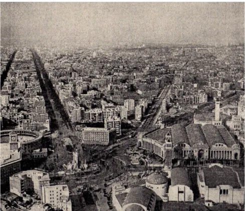 Figure 2. Panoramic view of Barcelona, 1935. Picture published in Barcelona Atracción.