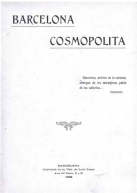 Figure 1. Cover of Barcelona Cosmopolita by Gonçal Arnús, 1908.