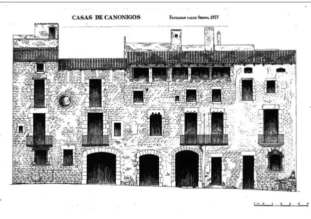 Figure 2: Canonical house as it was in 1927. Drawing by Jeroni Martorell. Source: Cocola-Gant,  2014