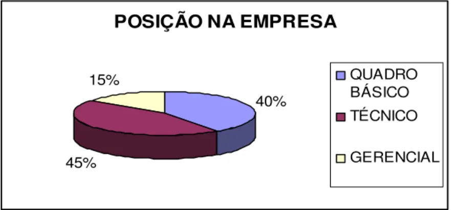 Gráfico 5: Posição na Empresa  Fonte: elaborado pelo autor. 