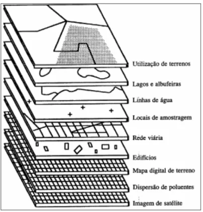 FIGURA 6 – Organização de dados no SIG  FONTE: PINTO (2009) 