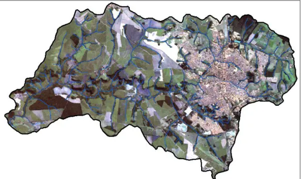 FIGURA 9: Imagem Landsat da bacia hidrográfica do rio do Monjolinho. 