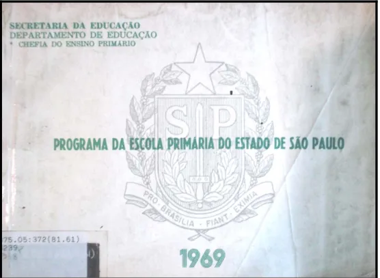 Figura 12 - Capa versão final-Programa da Escola Primária, 1969. 