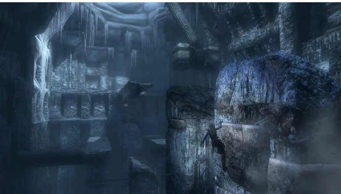 Figura 2.1.2. Os labirintos de Tomb Raider. Parte fundamental de alguns jogos é fazer com que o jogador figure  caminhos para prosseguir a jornada