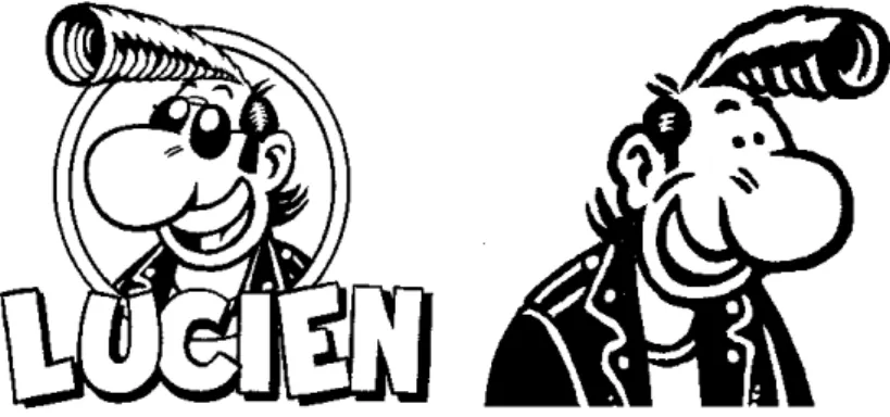 Figure 4 - Lucien, le héros dessiné par Franck Margerin pose une référence 