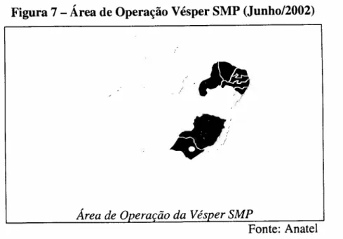 Figura 7 - Área de Operação Vésper SMP (Junho/2002)