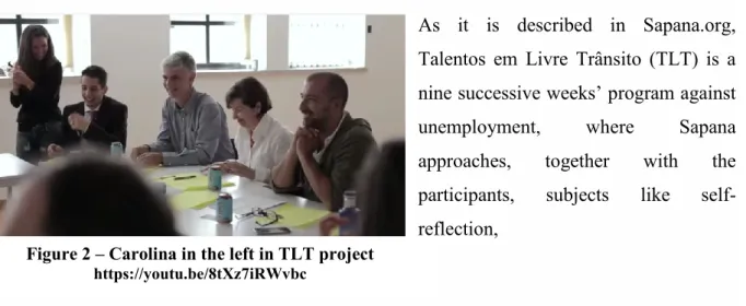 Figure 2 – Carolina in the left in TLT project  https://youtu.be/8tXz7iRWvbc 