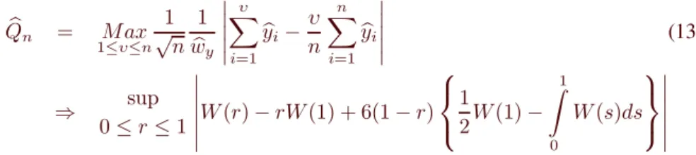Table II: Upper Tail Critical Values for (