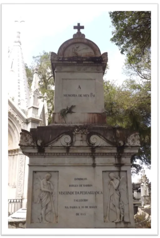 Figura 6: As duas figuras presentes no túmulo são uma representação da 