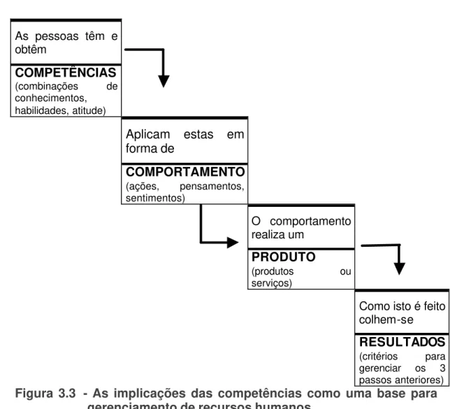 Figura 3.3  - As implicações das competências como uma base para                             gerenciamento de recursos humanos 
