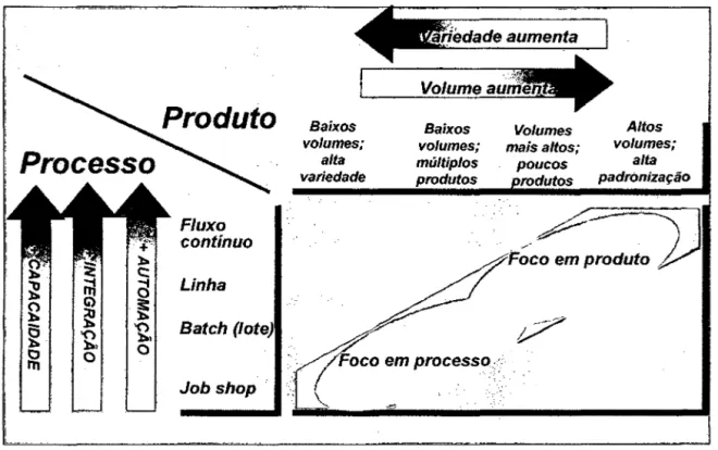 Fig.  2.3.7.1  c.- Matriz Produto-Processo 