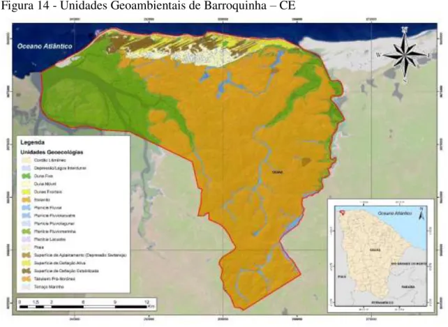 Figura 14 - Unidades Geoambientais de Barroquinha  –  CE 
