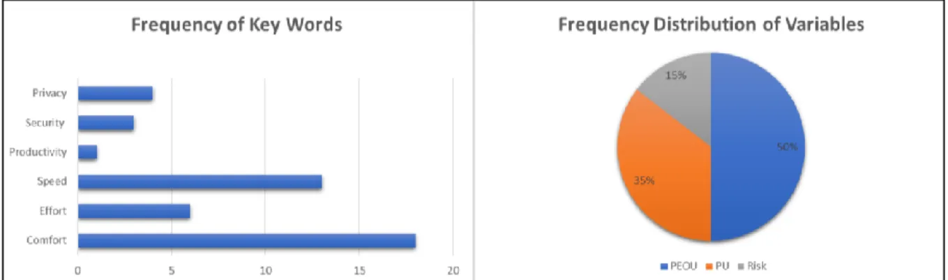 Figure 2: Frequency of Key Words and Frequency Distribution of Variables (author's own illustration) 