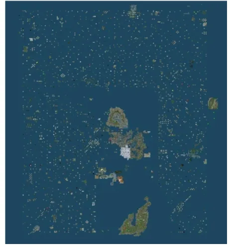 Figure 13: Second Life’s map on 27/05/2007 
